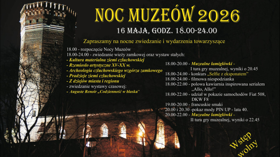 Noc Muzeów w Człuchowie w klimacie serialu ‘Allo ’Allo!. Muzeum Regionalne zaprasza do północy