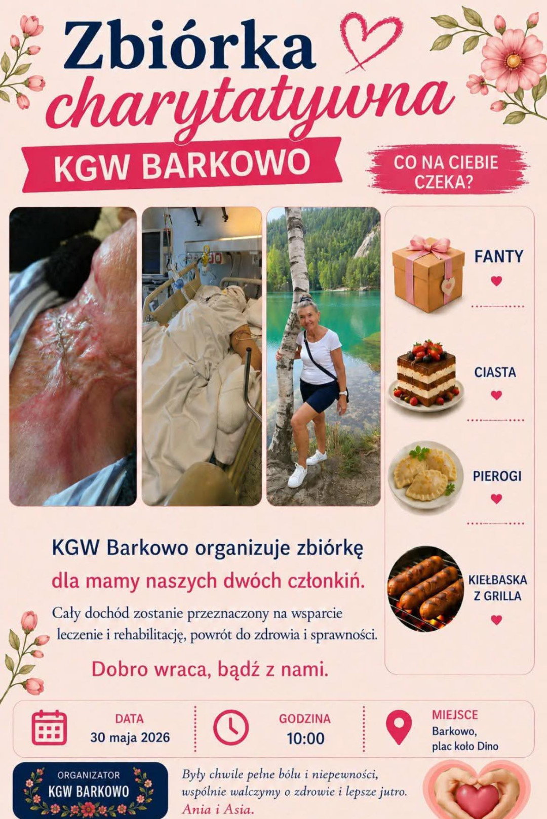 Chcą pomóc kobiecie poparzonej po wypadku. W sobotę (30.05) odbędzie się akcja charytatywna w Barkowie w gminie Człuchów