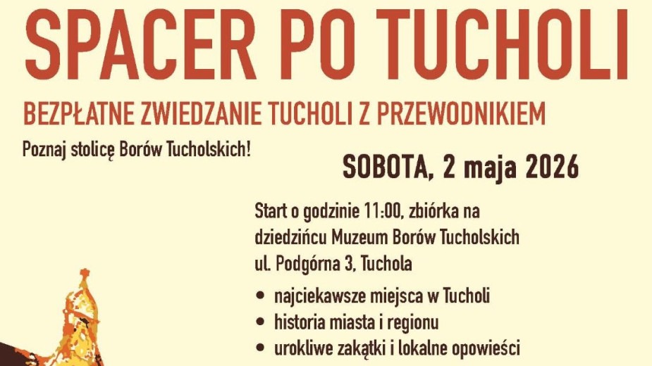Władze powiatu tucholskiego zapraszają jutro 02.05 na zwiedzanie Tucholi z przewodnikami grupy LAS