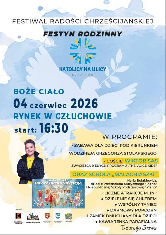 Dziś (4.06) w Człuchowie kolejna edycja Festiwalu Radości Chrześcijańskiej "Katolicy na ulicy"