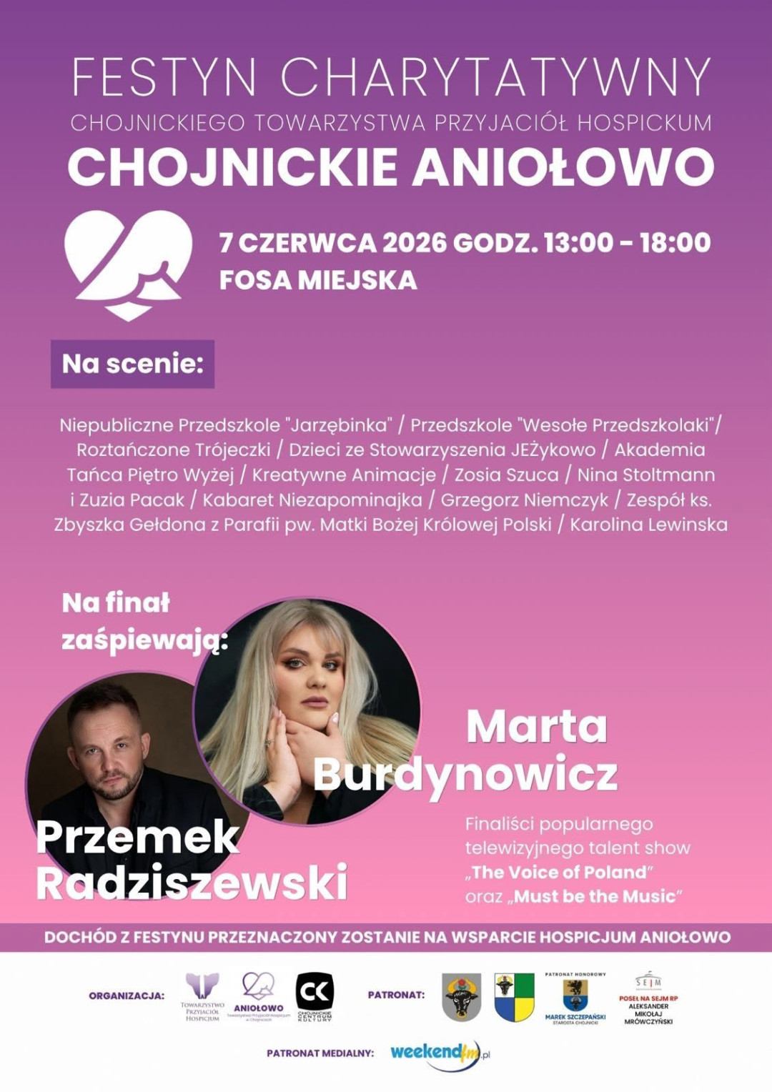 W niedzielę 7 czerwca w Fosie Miejskiej kolejna edycja festynu Charytatywnego Chojnickie Aniołowo. Zbi&oacute;rka dla hospicjum