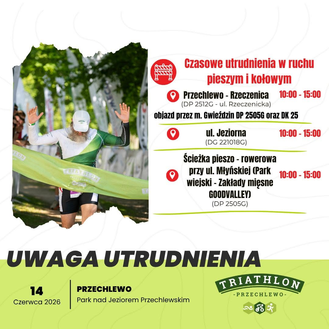 Przed nami 13. edycja Triathlonu Przechlewo. Na dw&oacute;ch dystansach rywalizować będzie ponad 300 zawodnik&oacute;w