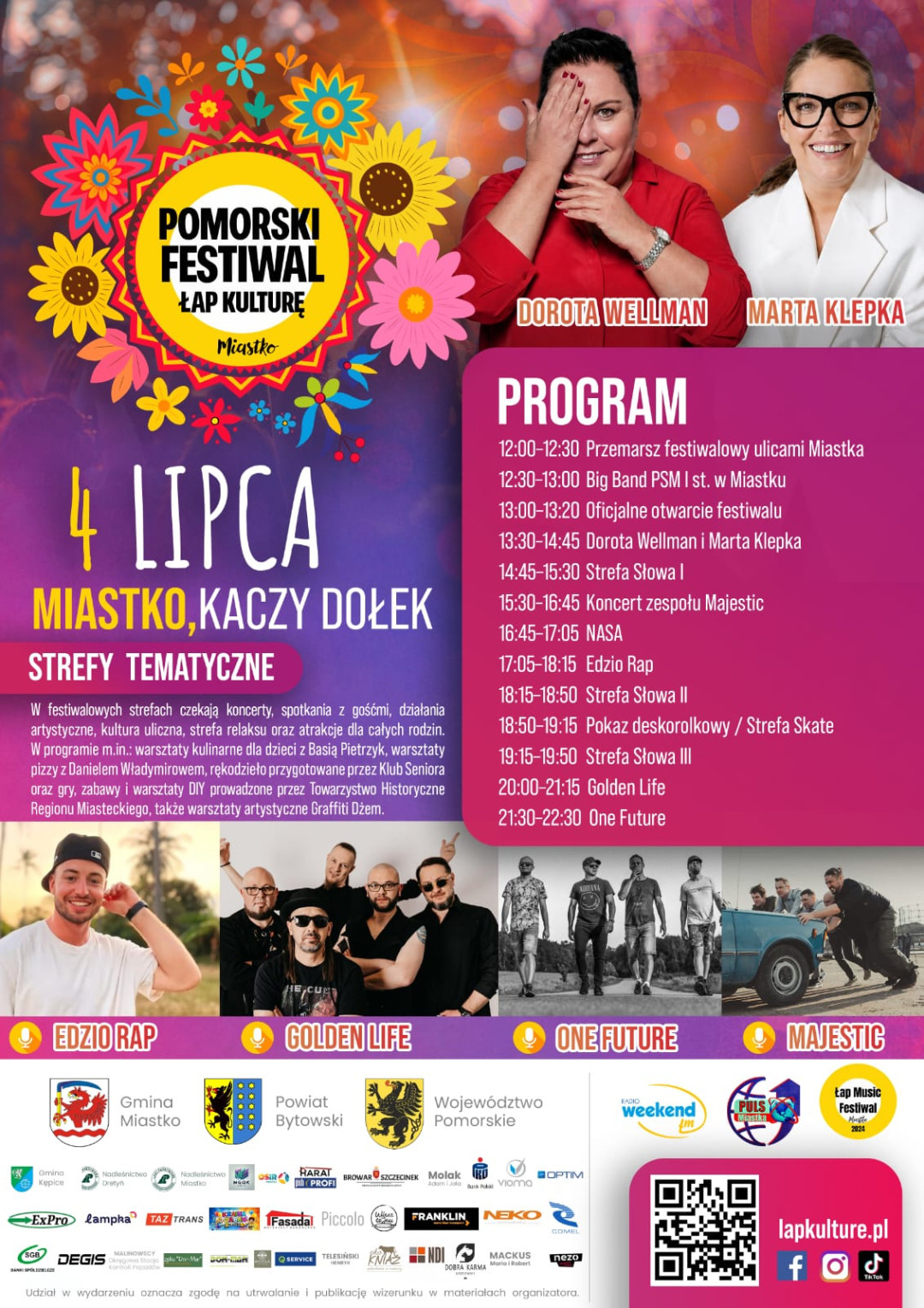 W sobotę 4 lipca w Miastku odbędzie się Pomorski Festiwal "Łap Kulturę". Mn&oacute;stwo atrakcji, znani goście i festiwalowe strefy (ROZMOWA)
