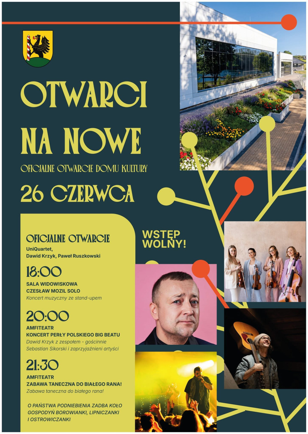 W piątek (26.06) otwarcie Gminnego Ośrodka Kultury w Lipnicy. Nowy budynek i koncert Czesława Mozila (ROZMOWA)