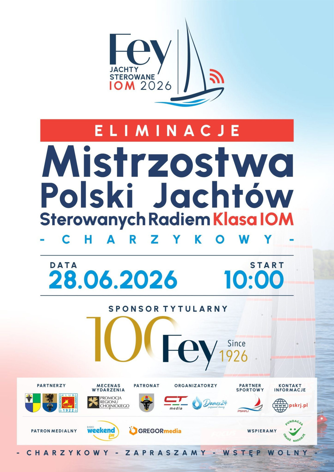 W niedzielę (28.06) w Charzykowach odbędą się FEY Eliminacje do Mistrzostw Polski Jacht&oacute;w Sterowanych Radiem