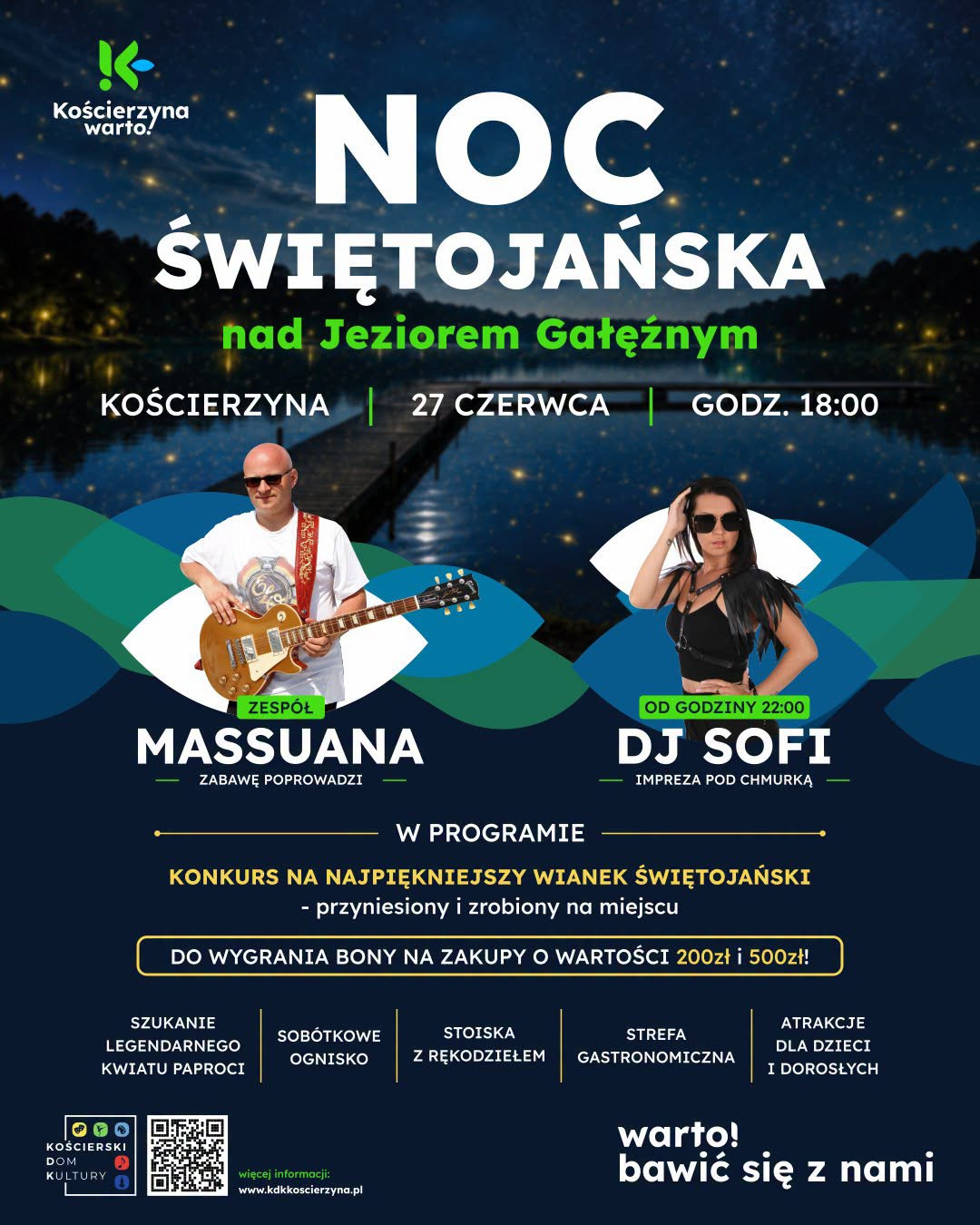 Dziś (27.06) nad Jeziorem Gałęźnym w Kościerzynie Noc Świętojańska