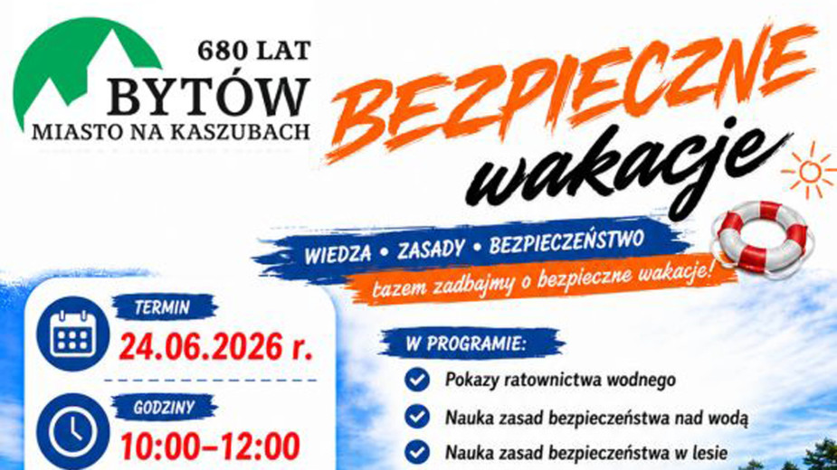 W środę nad Jeziorem Jeleń w Bytowie odbędzie się kolejna odsłona wydarzenia "Bezpieczne Wakacje"