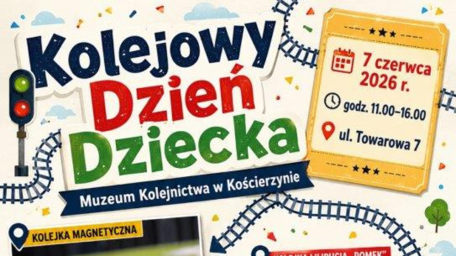 Jutro 7.06 w Kościerzynie Kolejowy Dzień Dziecka. Tego dnia wstęp do Muzeum Kolejnictwa będzie bezpłatny