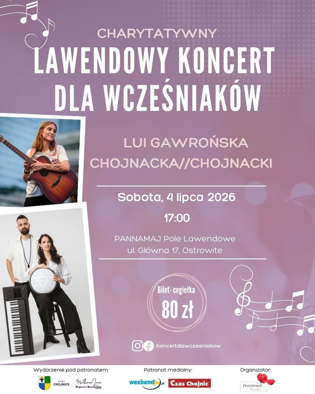 "Dać dzieciom nadzieję, wsparcie i poczucie, że w swojej walce nie są sami". Już są bilety! Lui Gawrońska i Chojnacka/Chojnacki zagrają na Lawendowym Koncercie dla Wcześniaków. (ROZMOWA, WIDEO)