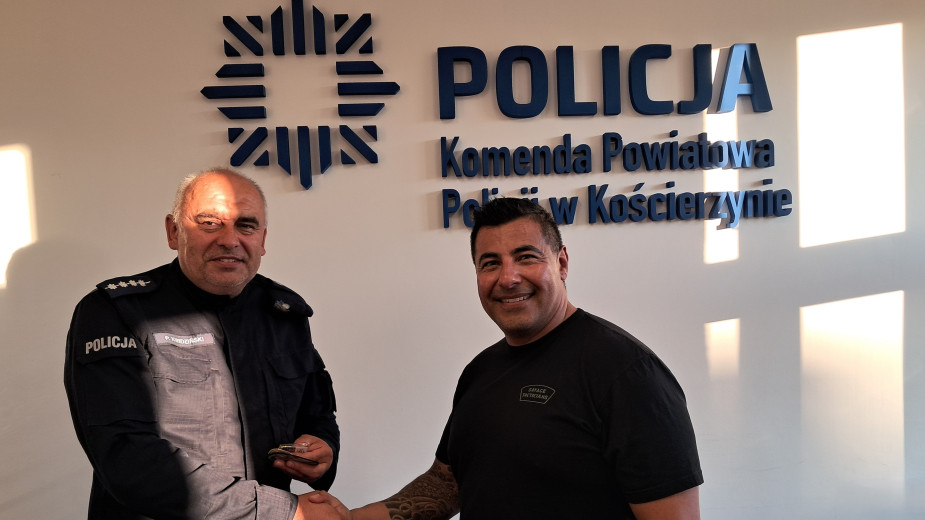 Amerykański policjant, sierżant Esteban Ortega z Breckenridge w stanie Colorado odwiedził kościerską komendę FOTO