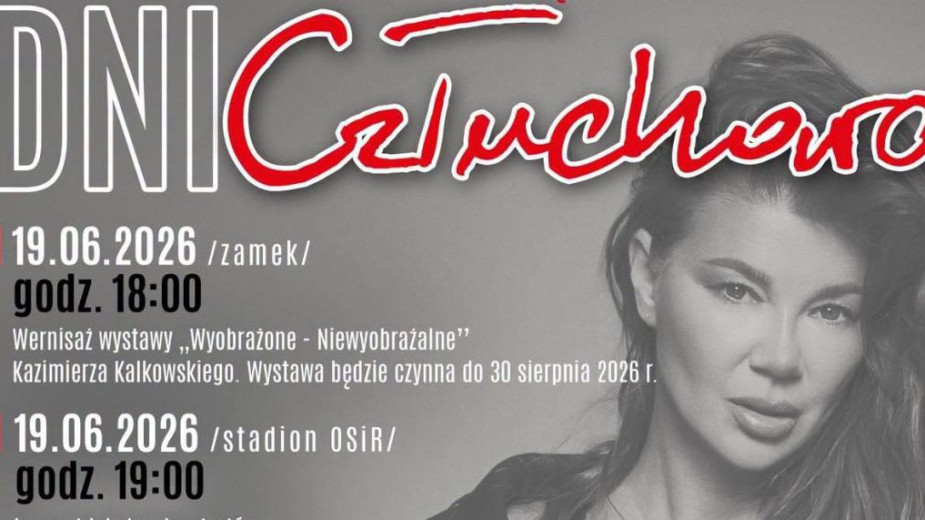 Startują Dni Człuchowa: wieczorem na scenie w OSiR wystąpi Edyta Górniak, a w sobotę 20 czerwca wiele atrakcji w Lasku Luizy