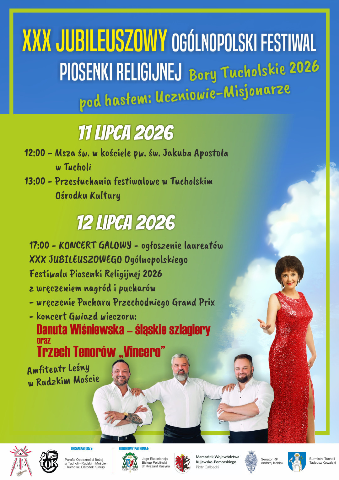 W Tucholskim Ośrodku Kultury ruszają przesłuchania do jubileuszowego Festiwalu Piosenki Religijnej. Jutro (12.07) koncert galowy