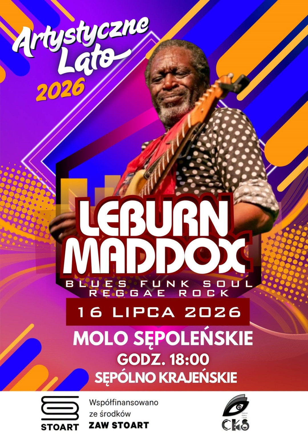 Dzisiaj (16.07) na molo w Sęp&oacute;lnie Krajeńskim wystąpi amerykański bluesman Leburn Maddox