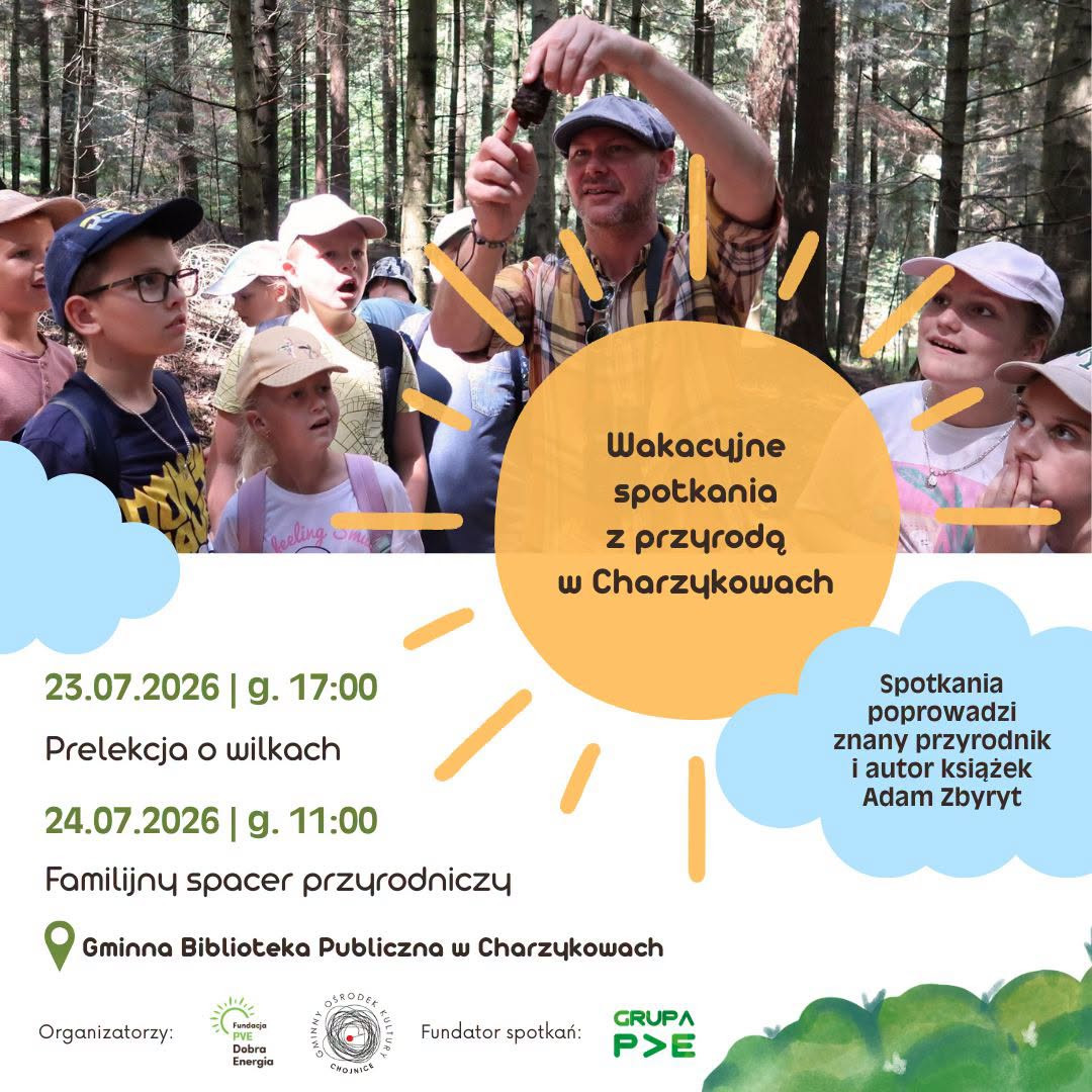 Przyrodnik Adam Zbyryt w Charzykowach - jutro (23.07) opowie o wilkach, a w piątek (24.07) zorganizuje familijny spacer przyrodniczy