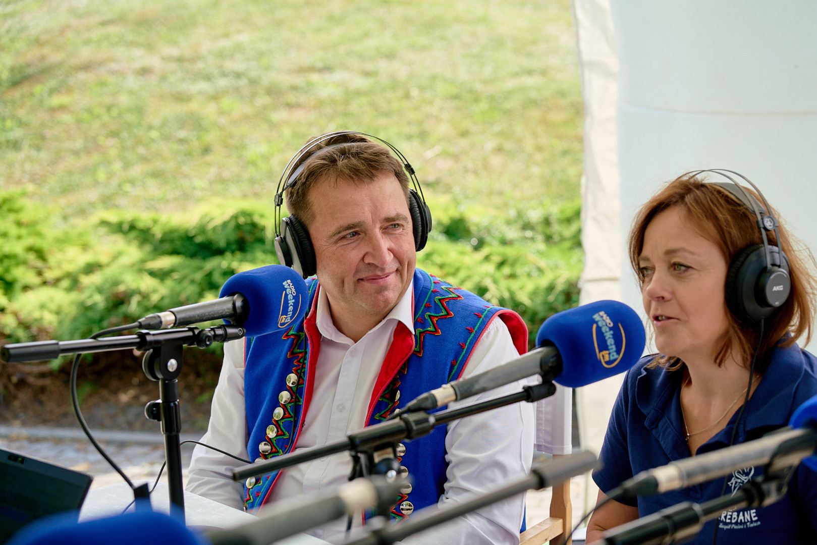 Nadawaliśmy na żywo z Brus. M&oacute;wiliśmy o Międzynarodowym Festiwalu Folkloru "XIII Kaszubskie Spotkania z Folklorem Świata" (ROZMOWY, FOTO)