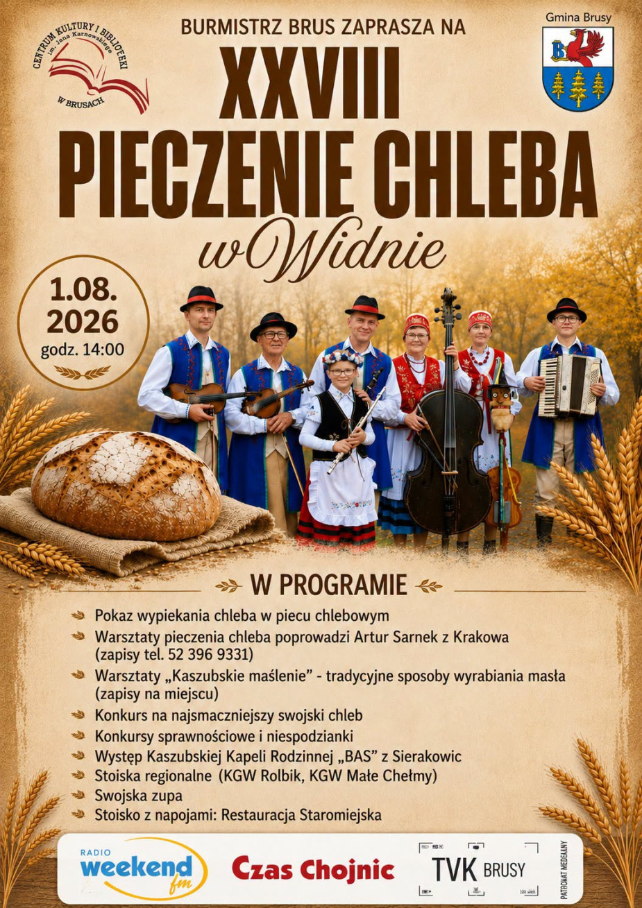 Jak smakuje tradycyjnie wypiekany chleb? Będzie się można przekonać już jutro (1.08) w Widnie