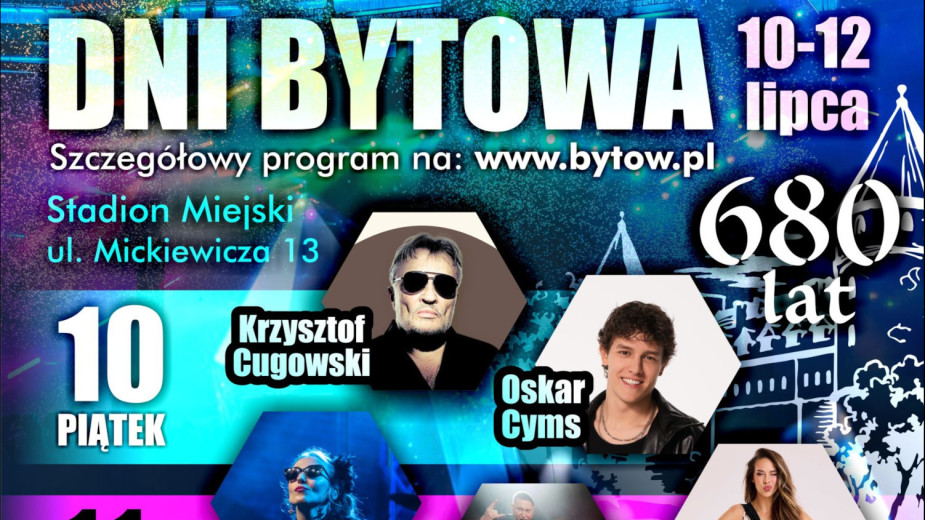 Będą koncerty gwiazd i cała seria wydarzeń towarzyszących. Tak zapowiadają się tegoroczne Dni Bytowa