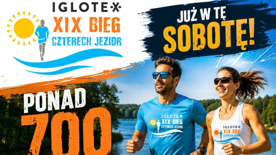 Jutro (11.07) w Skórczu 19. edycja Iglotex Biegu Czterech Jezior. To kolejna odsłona tegorocznego Grand Prix Borów Tucholskich