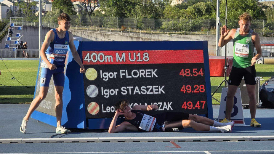 "To największy sukces lekkoatletyczny sportowca z gminy Przechlewo". Igor Florek Mistrzem Polski Juniorów w biegu na 400 metrów