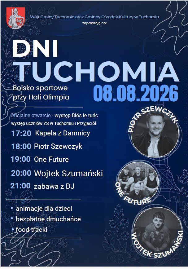 W ten weekend (8-9.08) Dni Tuchomia. Święto gminy będzie połączone z uroczystym otwarciem hali sportowej "Olimpia"