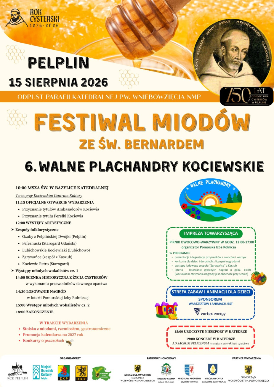 Festiwal miod&oacute;w i 6. Walne Plachandry Kociewskie - wydarzenie już 15 sierpnia