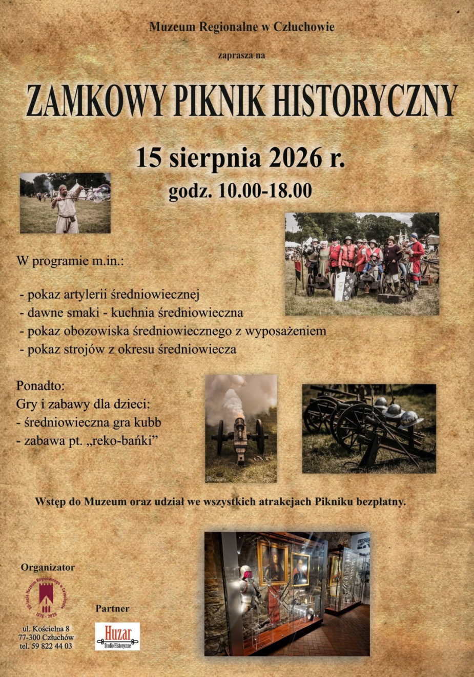 Człuch&oacute;w przeniesie się do p&oacute;źnego średniowiecza. W sobotę (15.08) Zamkowy Piknik Historyczny