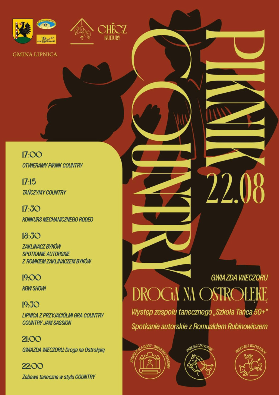 W sobotę (22.08) Piknik Country w Lipnicy. Będą muzyka, taniec i rodeo. "Ubieramy jeansy, kapelusze, wygodne buty i zabieramy dobry humor" (ROZMOWA)