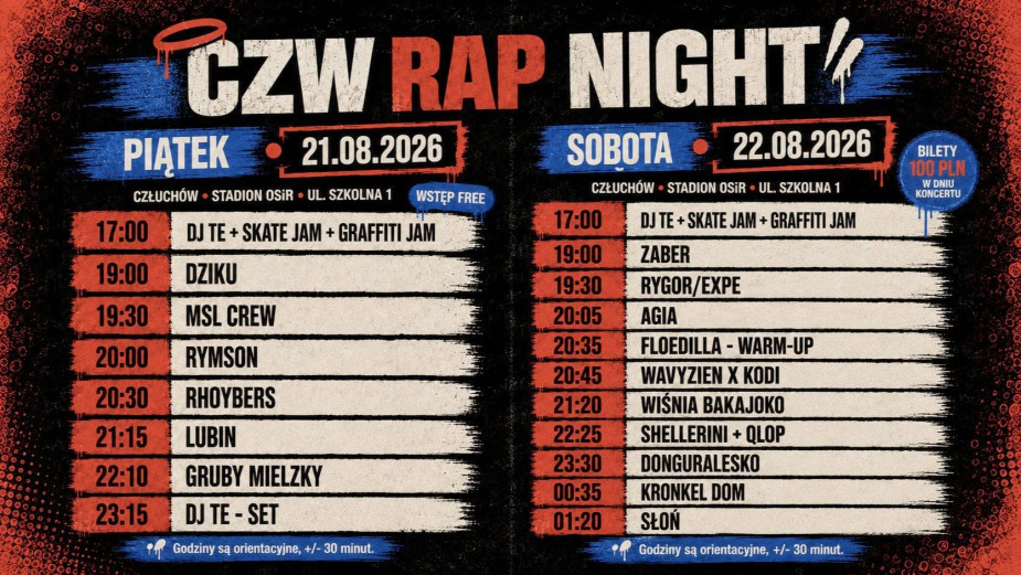 Rusza CZW Rap Night. Trzy lata trzeba było czekać na 16. edycję, ale festiwal wraca w dwudniowej formule