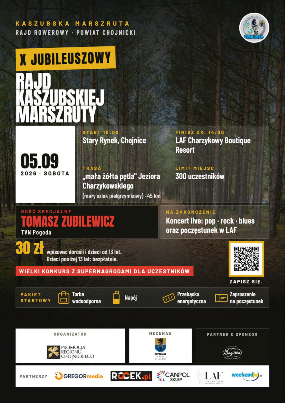 "To ma być święto roweru, nie wyścig". Jubileuszowy X Rajd Kaszubskiej Marszruty już 5 września (ROZMOWA)