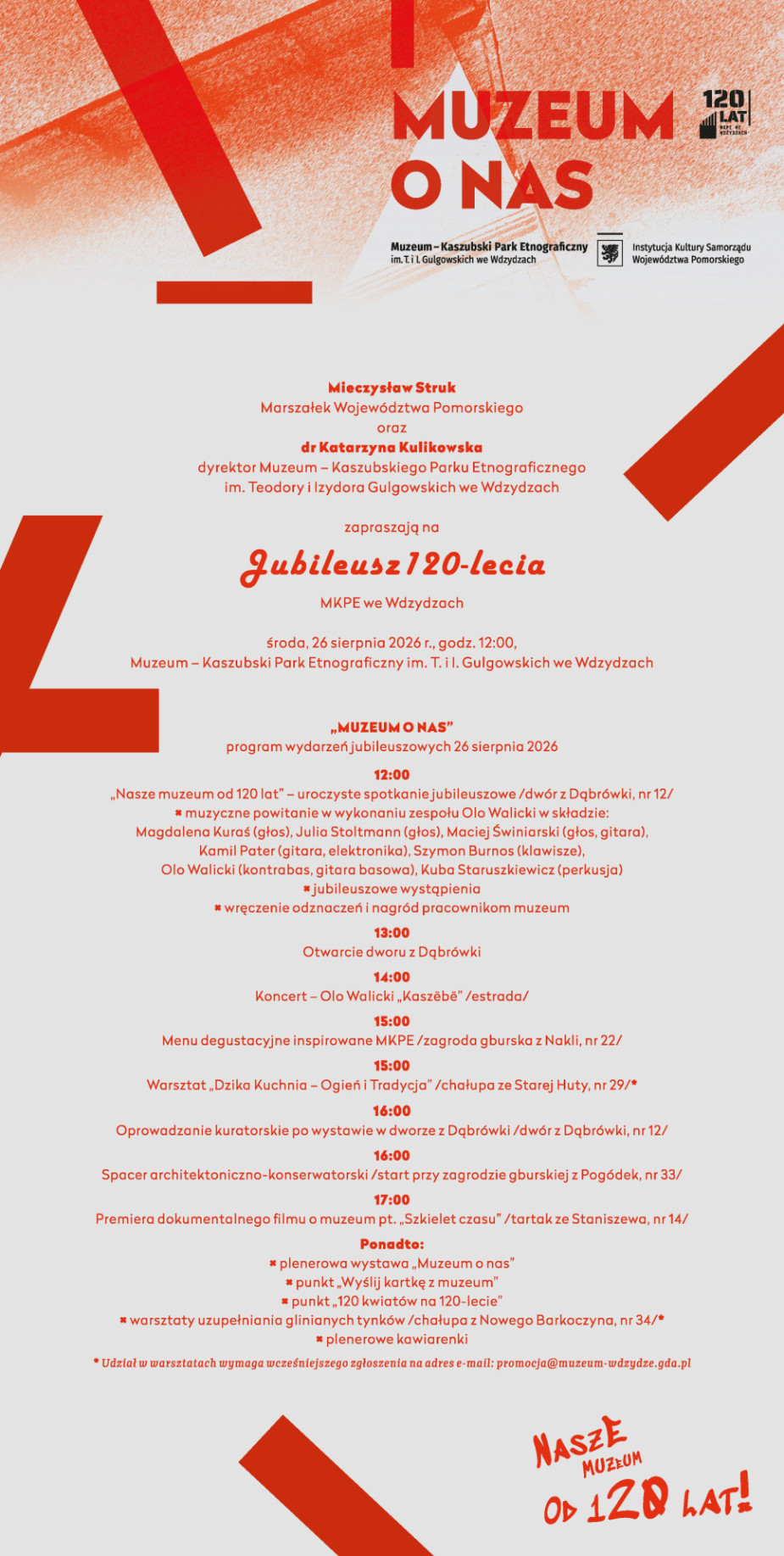 Jubileusz 120-lecia istnienia będzie świętować w środę 26 sierpnia muzeum we Wdzydzach w gminie Kościerzyna