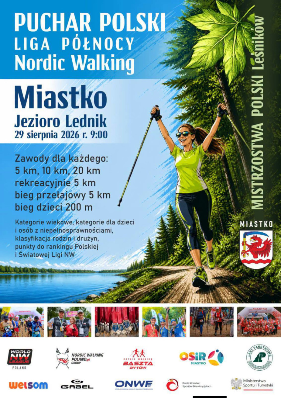 "Nordic walking przede wszystkim ma być zdrowym marszem". W sobotę wielkie zawody w Miastku. Będzie sportowo, ale z atrakcjami dla publiczności (ROZMOWA)