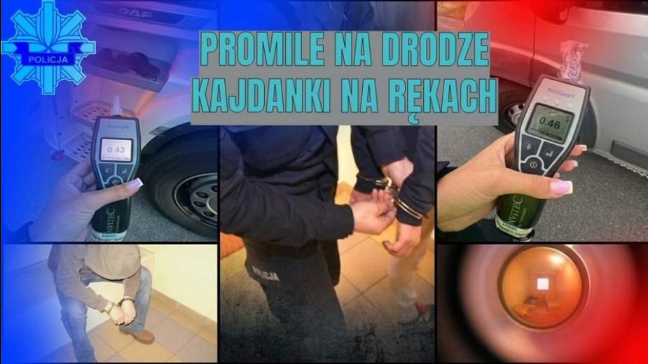 Policyjna akcja "Trzeźwa autostrada A1" w powiecie starogardzkim. Wpadło czterech pijanych kierowców