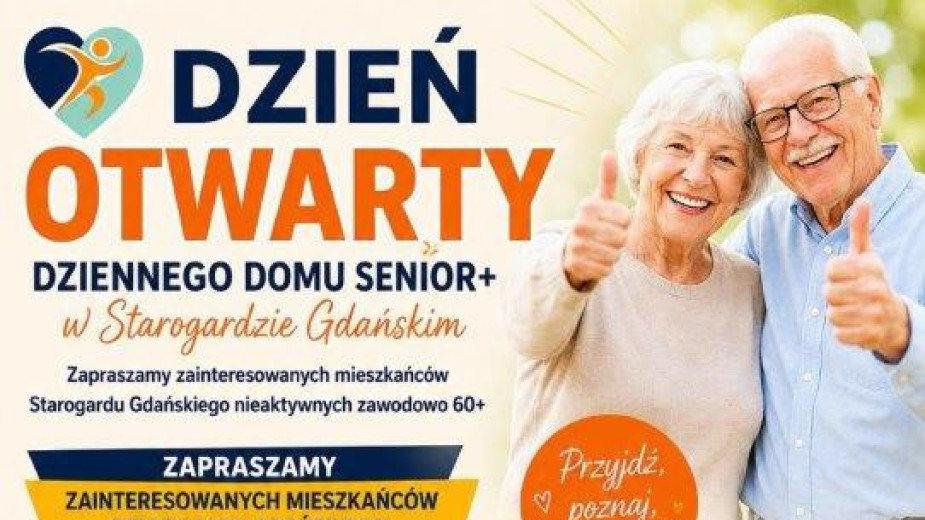 Dzień otwarty w Dziennym Domu Senior + w Starogardzie Gdańskim. Mamy zaproszenie dla chętnych