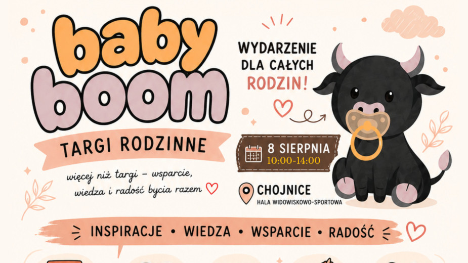 W sobotę (8.08) w Chojnicach Targi Rodzinne Baby Boom. Będą porady specjalistów i animacje dla całych rodzin
