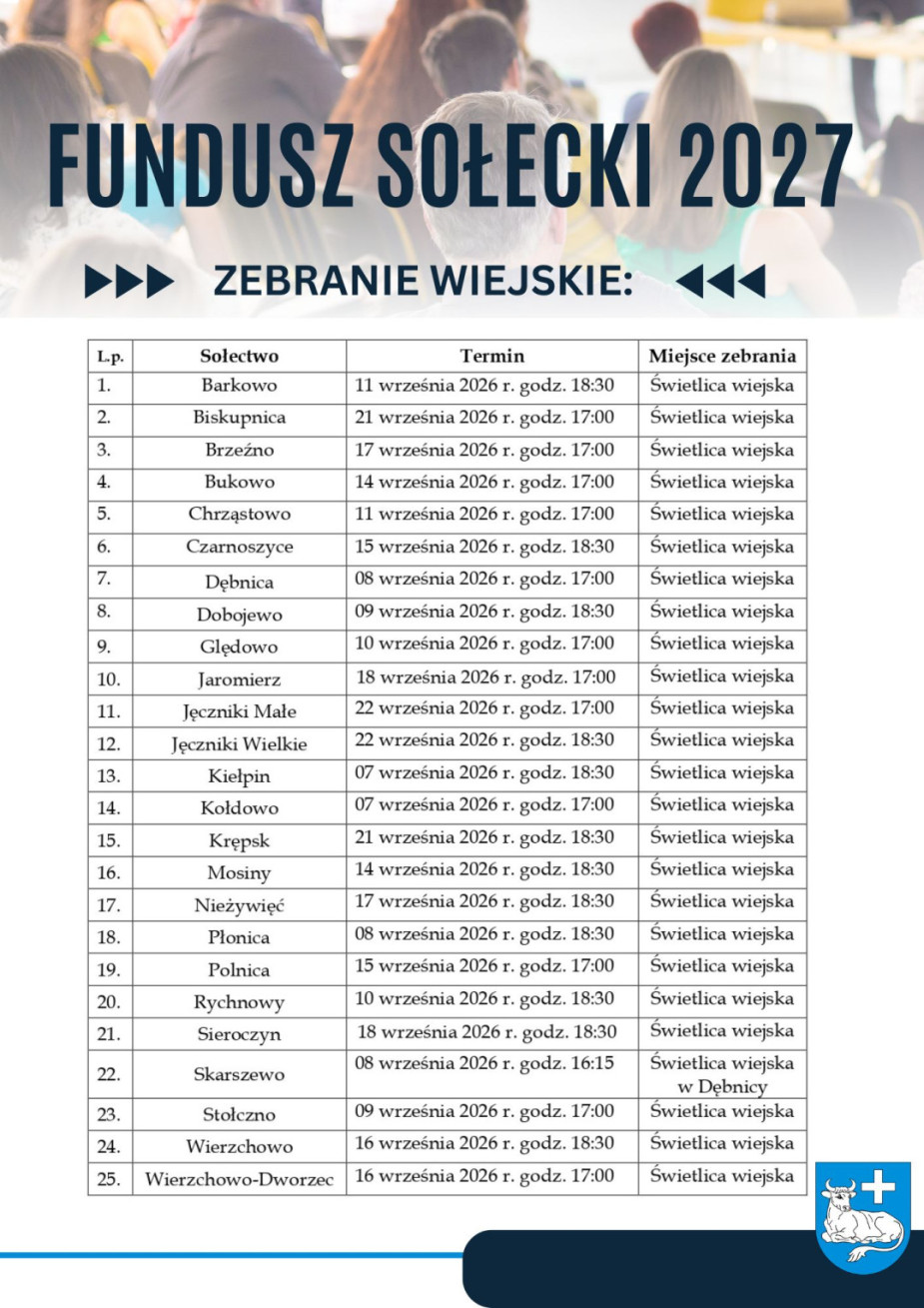 W&oacute;jt gminy Człuch&oacute;w apeluje o jak najwyższą frekwencję na zebraniach wiejskich w sprawie funduszu sołeckiego 