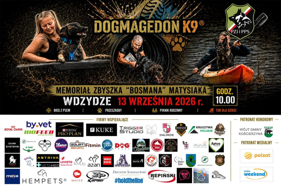 Już w najbliższą niedzielę (13.09.) we Wdzydzach, w gminie Kościerzyna, odbędzie się Dogmagedon K9 - zawody dla przewodnik&oacute;w z psami (ROZMOWA)