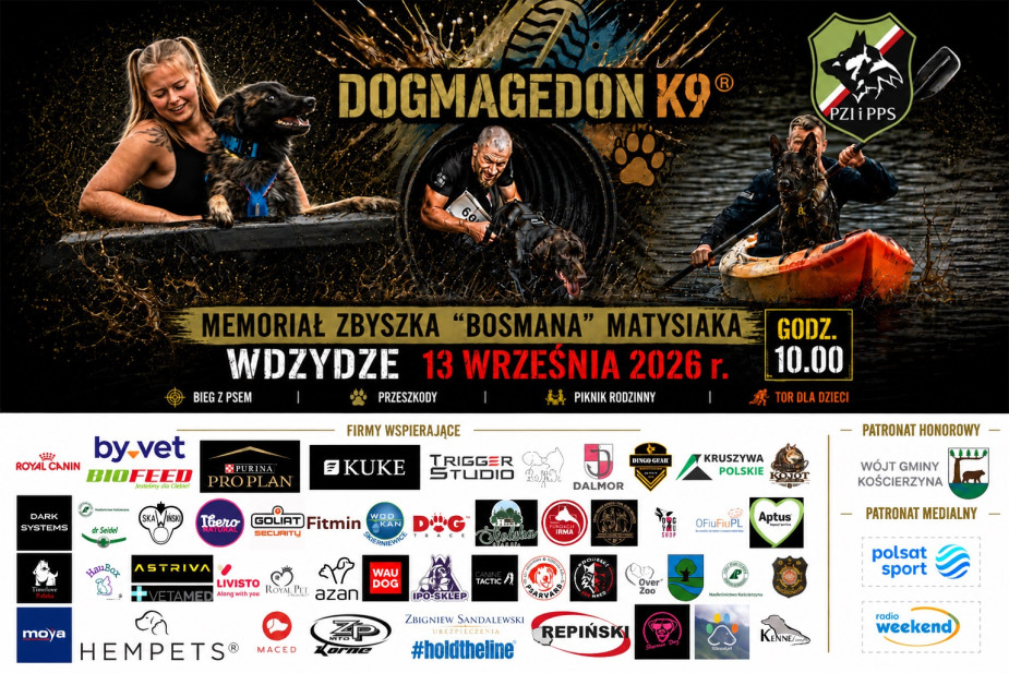 Już w najbliższą niedzielę (13.09.) we Wdzydzach, w gminie Kościerzyna, odbędzie się Dogmagedon K9 - zawody dla przewodnik&oacute;w z psami (ROZMOWA)