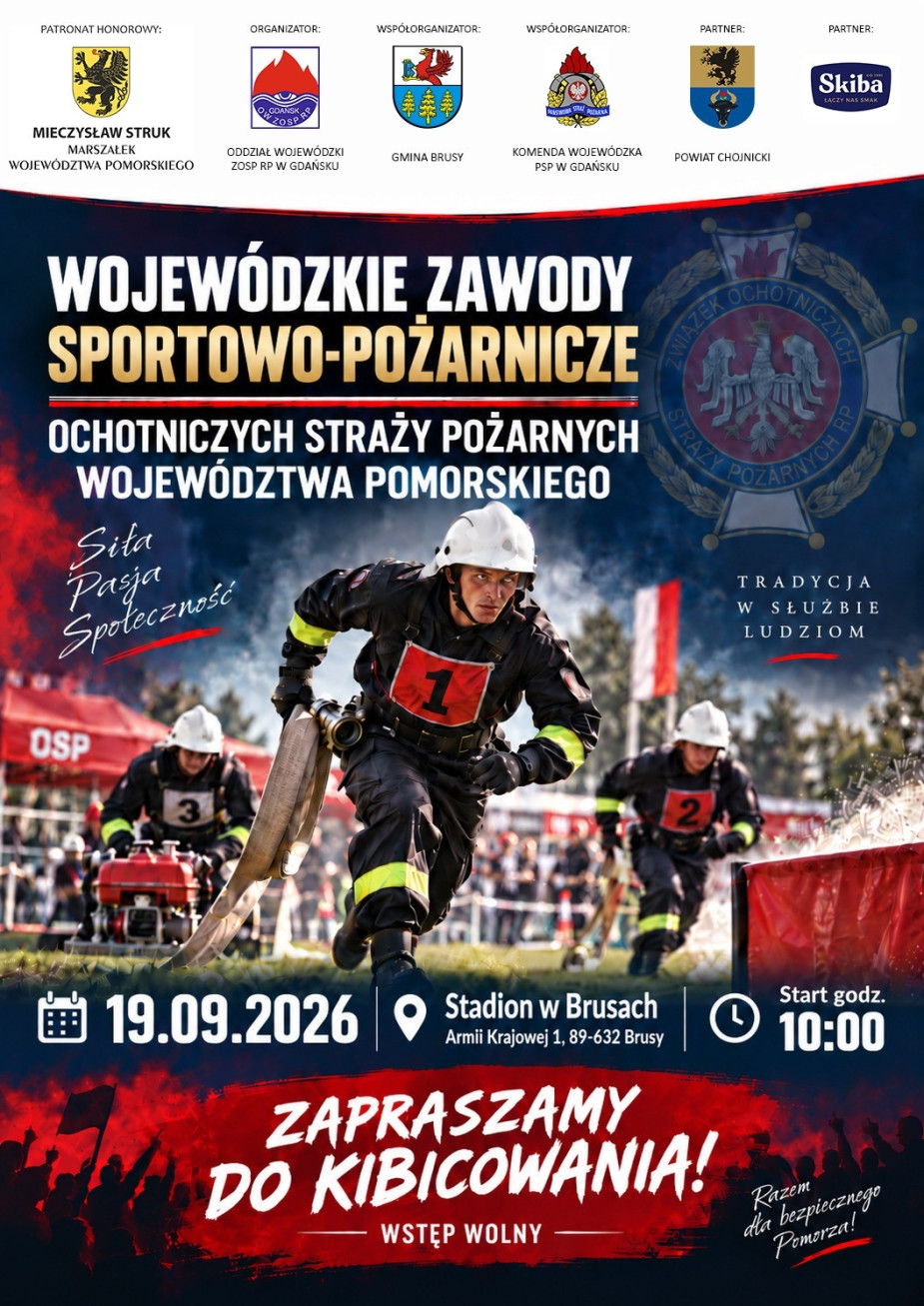 Strażacka rywalizacja na bruskim stadionie - w sobotę (19.09) odbędą się tu wojew&oacute;dzkie zawody sportowo-pożarnicze OSP