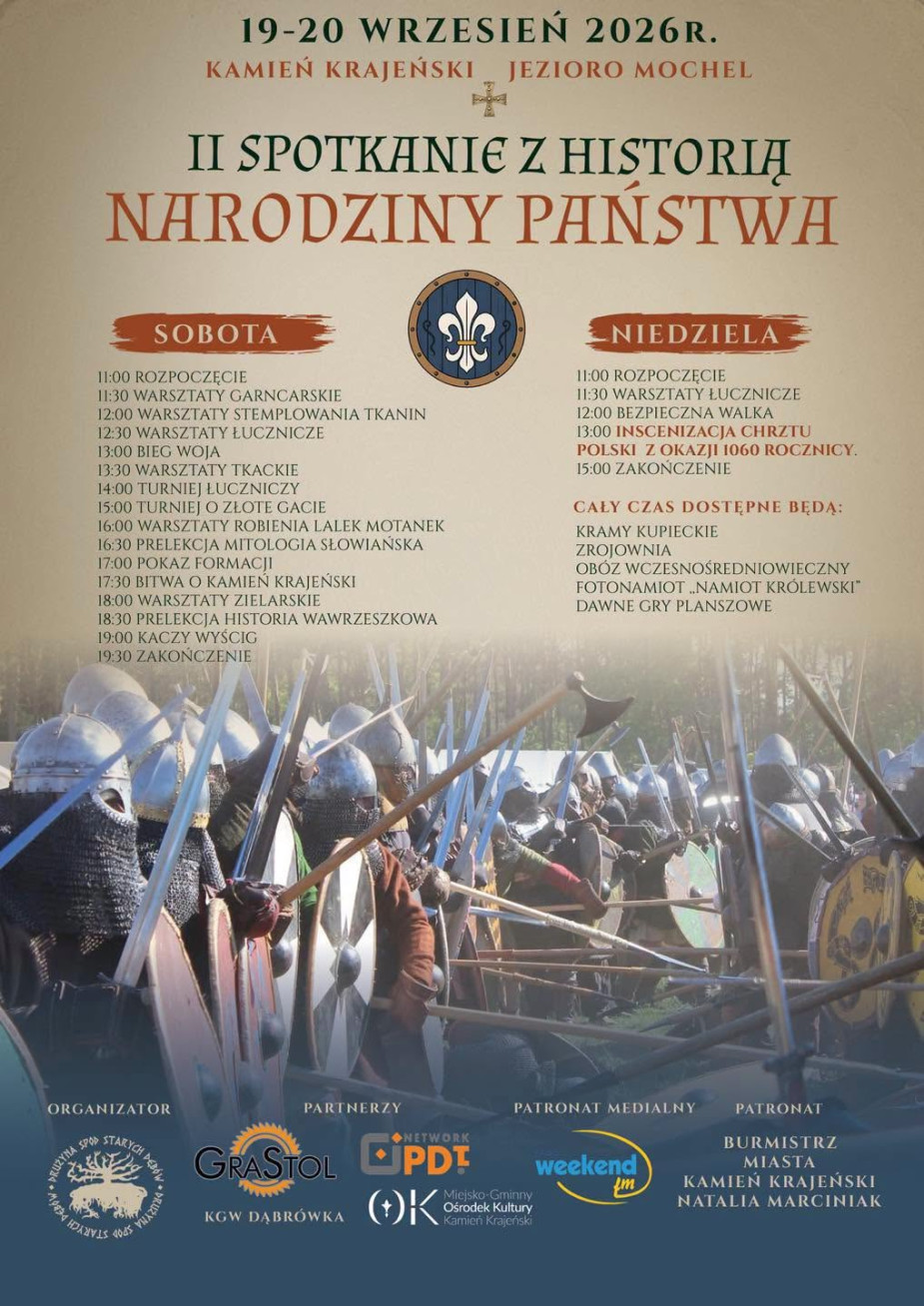 Plaża nad jeziorem Mochel w Kamieniu Krajeńskim zamieni się we wczesnośredniowieczną osadę słowiańską. Odbędą się tutaj "II spotkania z historią" (ROZMOWA)
