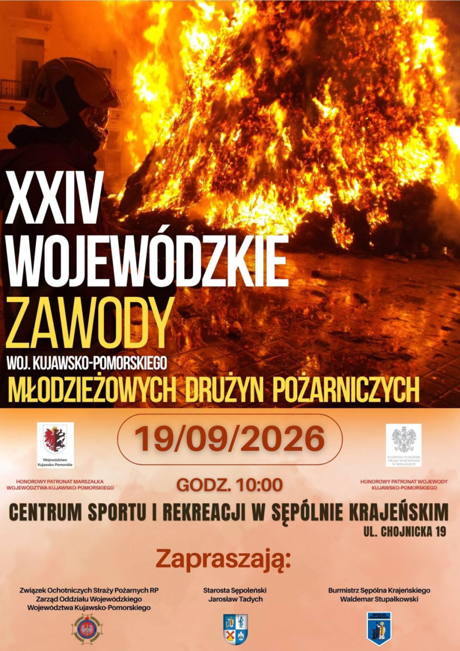 W Sęp&oacute;lnie Krajeńskim dziś (19.09.) Mistrzostwa Wojew&oacute;dztwa Kujawsko-Pomorskiego Młodzieżowych Drużyn Pożarniczych