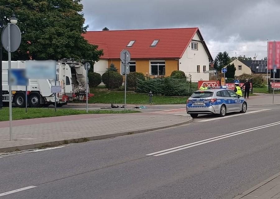 Potrącenie rowerzystki w Starogardzie Gdańskim. Wstępne ustalenia wskazują na winę kierowcy ciężar&oacute;wki