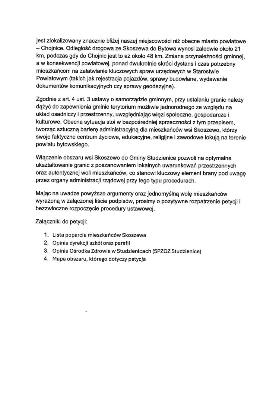 Nie chcą być już częścią gminy Brusy, wolą Studzienice. Jest petycja mieszkańc&oacute;w wsi Skoszewo o zmianę przynależności administracyjnej (REPORTAŻ)