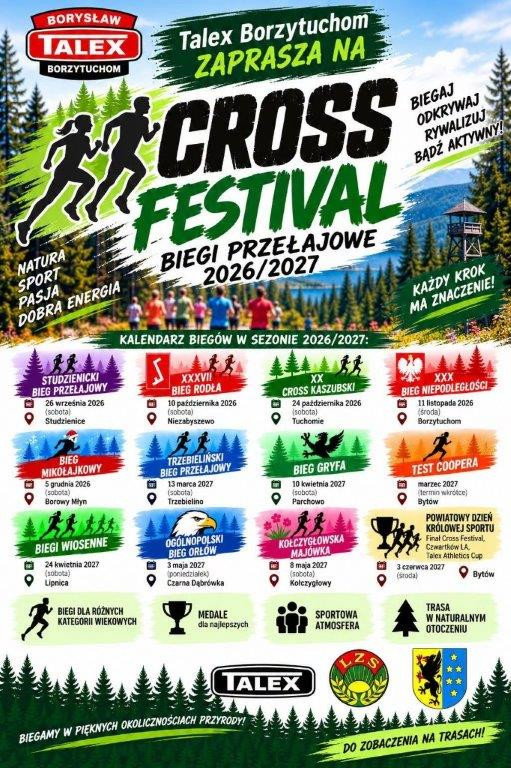 Rusza jubileuszowa edycja Cross Festivalu. To już 20. edycja cyklu bieg&oacute;w przełajowych w powiecie bytowskim