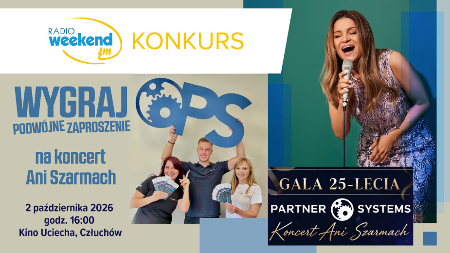 Koncertowy konkurs w Weekend FM. Zdobądź podwójne zaproszenie na koncert Ani Szarmach