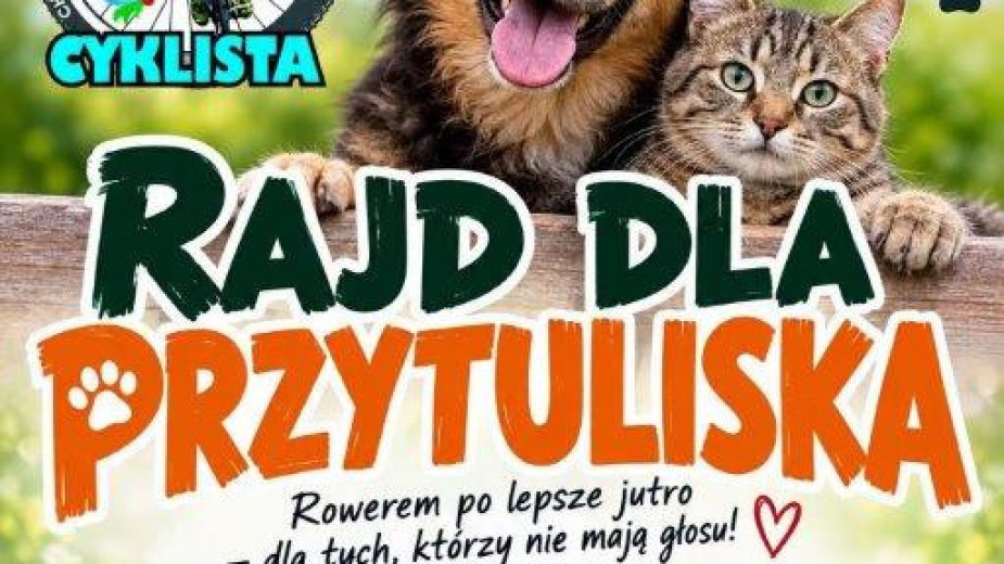 Okazja do wsparcia chojnickiego "Przytuliska" - w niedzielę (27.09) rowerowy rajd charytatywny na rzecz schroniska dla zwierząt