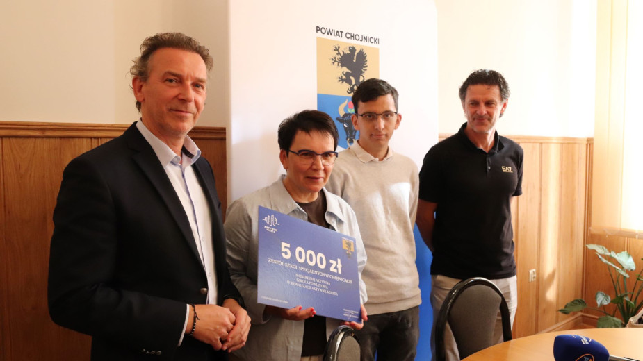 Chojnicki Zespół Szkół Specjalnych z nagrodą starosty za powiatowy rekord w konkursie na "Rowerową stolicę Polski"