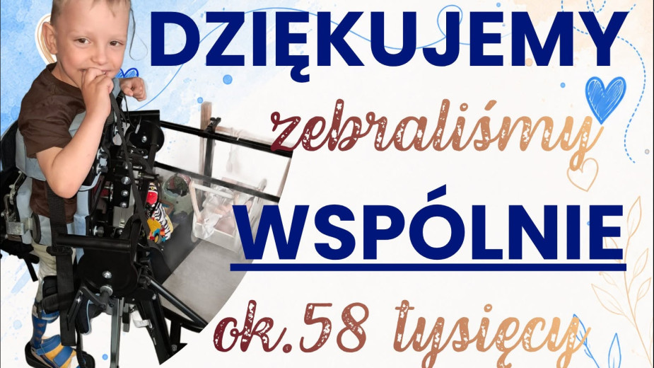 Blisko 58 tys. zł udało się zebrać podczas charytatywnej akcji dla chorego 5-latka w Bytowie