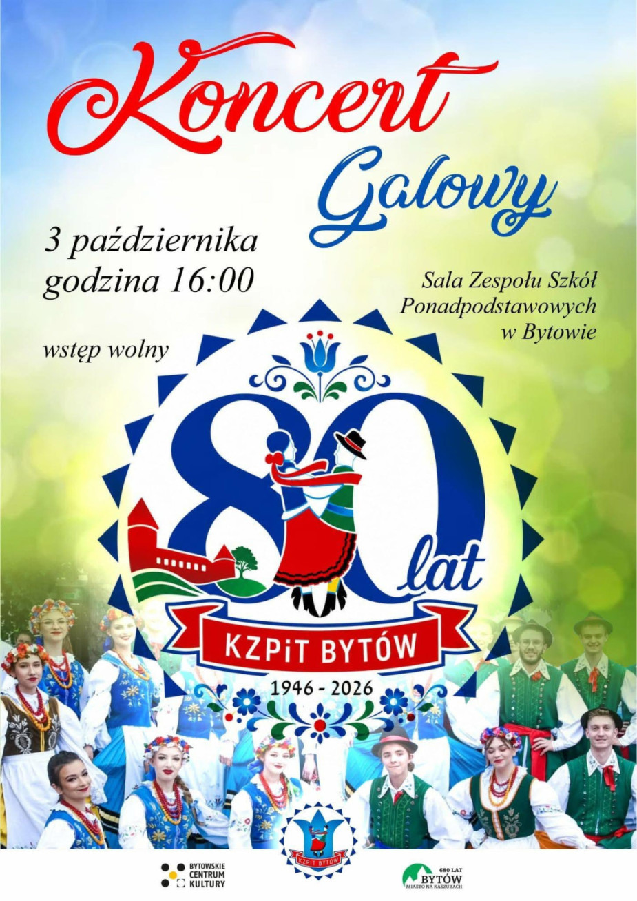 Kaszubski Zesp&oacute;ł Pieśni i Tańca "Byt&oacute;w" świętuje 80-lecie działalności
