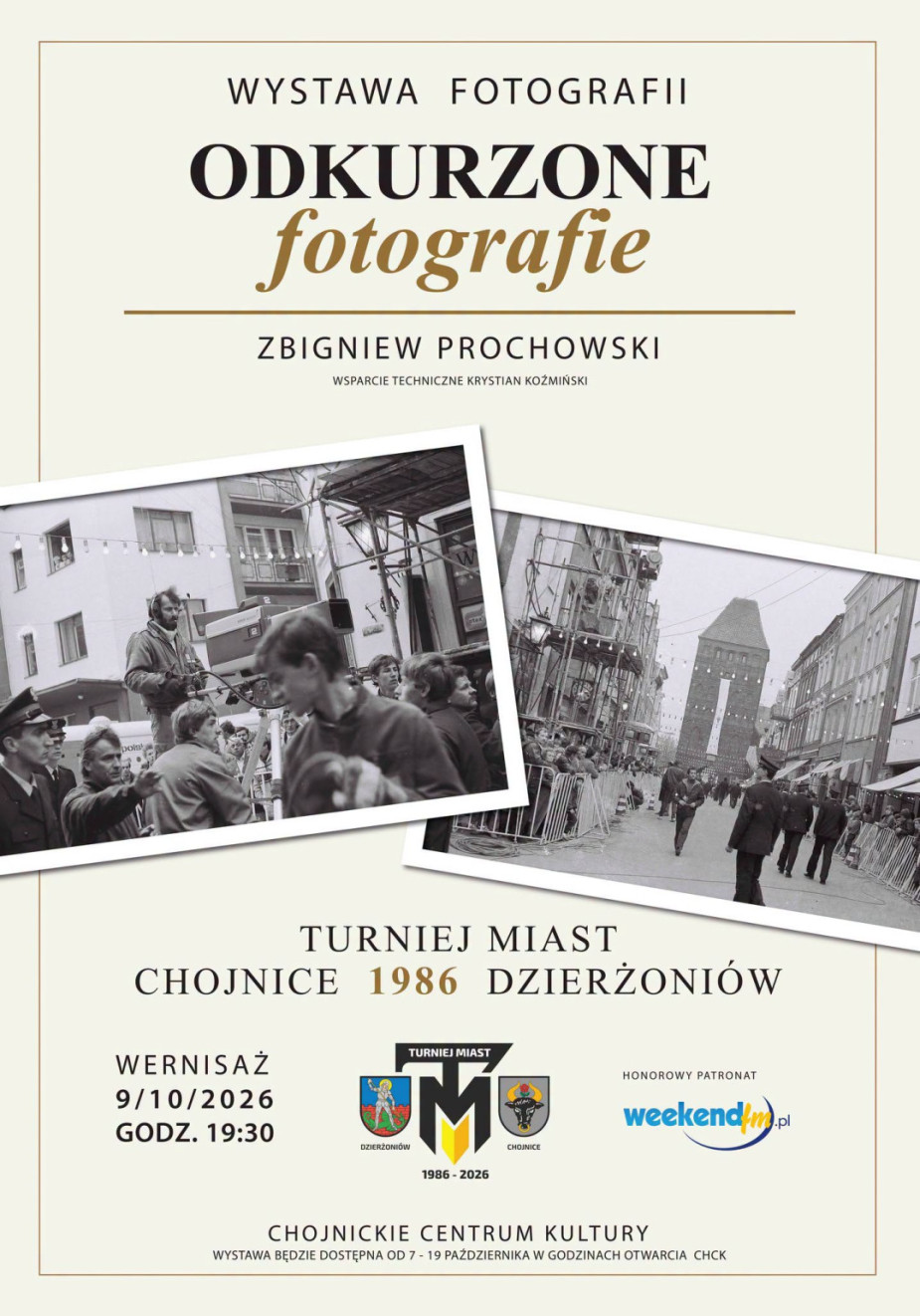 Powr&oacute;t do turnieju miast Chojnice-Dzierżoni&oacute;w z 1986 roku. W Chojnickim Centrum Kultury otwarto wystawę zdjęć Zbigniewa Prochowskiego (FOTO)
