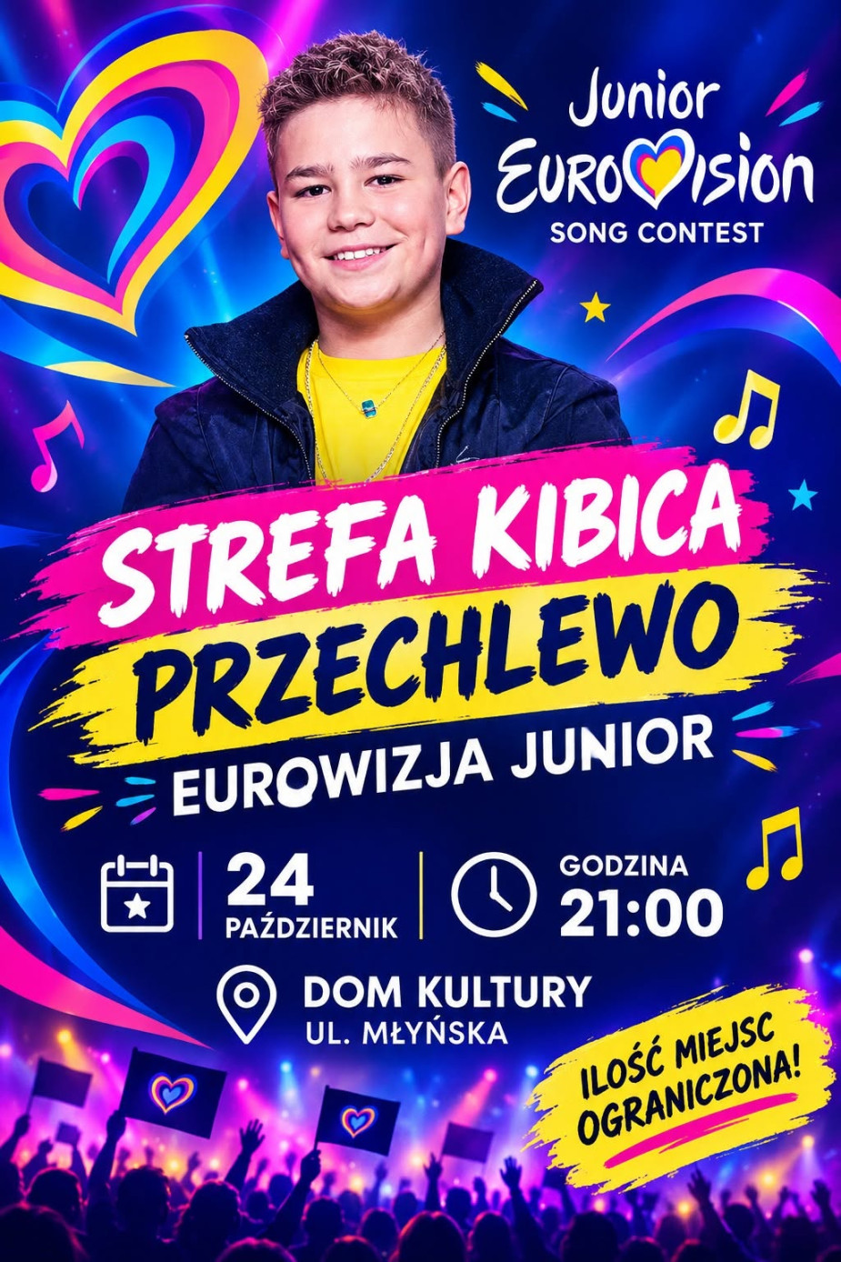 Wiktor Sas z Przechlewa wystąpi dziś (24.10) w finale Eurowizji Junior! Będą strefy kibica w Człuchowie i Przechlewie